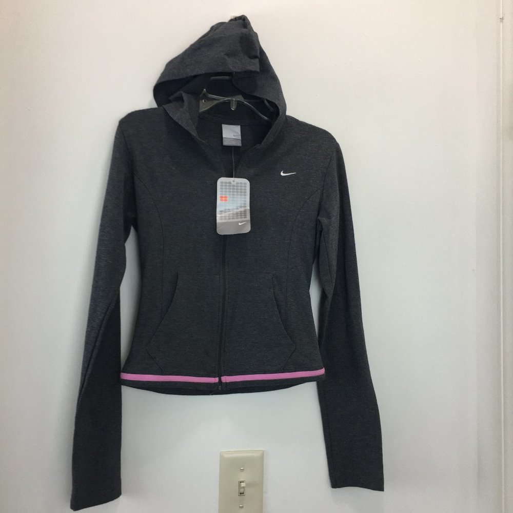 NEW Nike Womens Hoodie Sweatshirt XS Front Zip